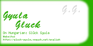 gyula gluck business card